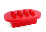 fotka Lego Duplo - stolek oválný červený