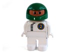 fotka Lego Duplo - závodník bílý v zelené helmě