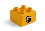 fotka Lego Duplo - potisk 2x2 oko žlutý